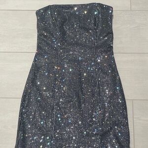 Sparkly Diamond Mini Tube Dress